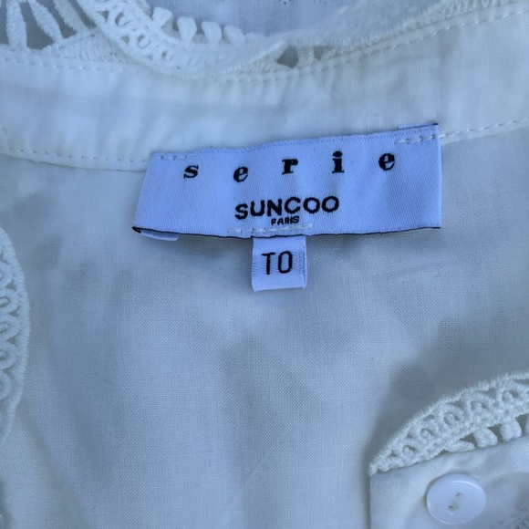 Serie Suncoo Paris peek-a-boo-sheer eyelet blouse - size TO - Picture 2 of 4
